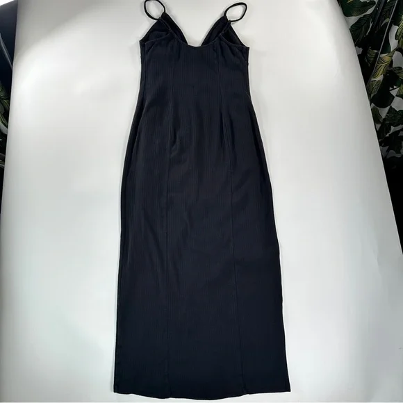 Intimately Free People Ribbed Bodycon Midi Dress Black M - Picture 12 of 16